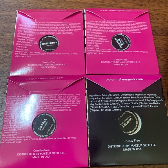 Makeup Geek Eyeshadow Palette Bundle Quad BNIB Tinseltown Sorcery So Pale - Picture 3 of 15